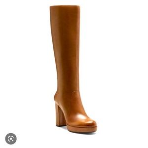 Vince Camuto Jestinal platform boot in brown/Carmel